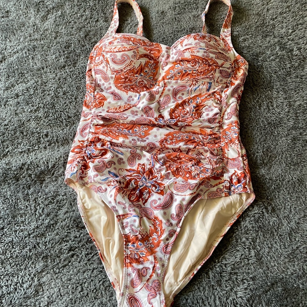 Paisley Print One Piece Swimsuit